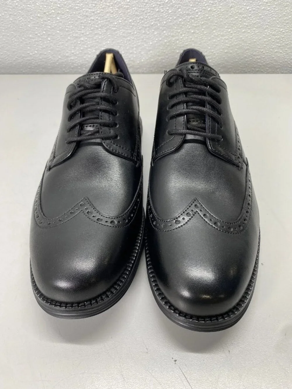 Cole Haan Mens Original Grand Wingtip Oxford Shoes Size 10 M Black, Black